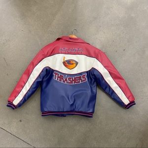 Vintage Atlanta Thrashers NHL faux leather coat